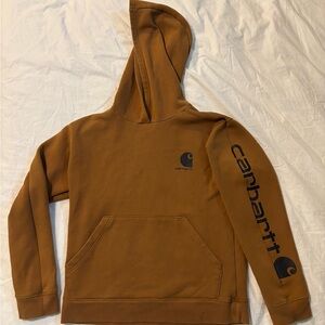 Carhartt Boys Large Tan Hoodie with Logo